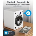 kleine Aktiv Desktop Lautsprecher 1 Paar BT HDMI ARC USB, Majority D50X Weiß, GEPRÜFT