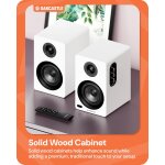 Regal Lautsprecher Aktiv HDMI, BT, Paar Oakcastle BK100 Weiss GEPRÜFT