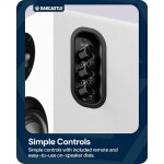 Regal Lautsprecher Aktiv HDMI, BT, Paar Oakcastle BK100 Weiss GEPRÜFT