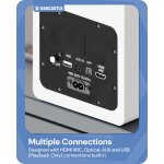 Regal Lautsprecher Aktiv HDMI, BT, Paar Oakcastle BK100 Weiss GEPRÜFT