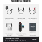 Soundbar Subwoofer 2.1 HDMI ARC Bluetooth USB, Majority NAGA 60 Plus, GEPRÜFT