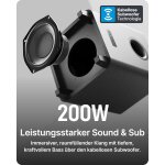 Subwoofer HDMI Soundbar für TV Geräte, 2.1 Sound, Majority NAGA40 PLUS, GEPRÜFT