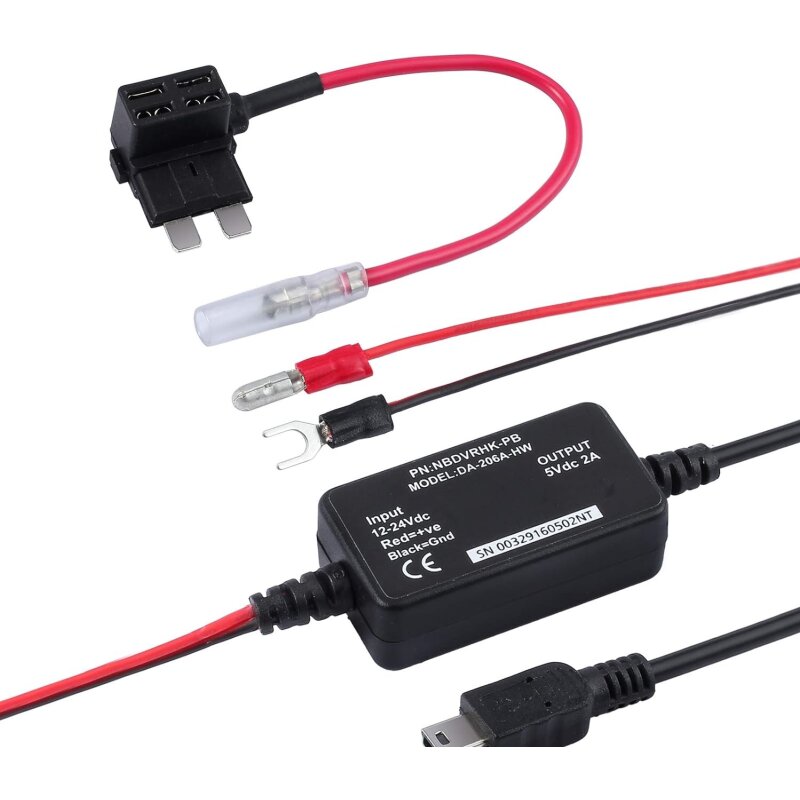 Dashcam Hardwire Kit 5m Mini USB 12-24V – Nextbase NBDVRS2HK-S WIE NEU