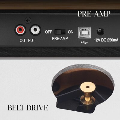 Plattenspieler Riemenantrieb PRE Amp USB RCA,House of Marley Stir It Up, MANGEL