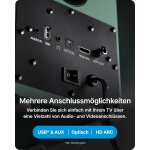 kleine Aktiv PC Lautsprecher 1 Paar BT HDMI USB, Majority D50X Grün, WIE NEU