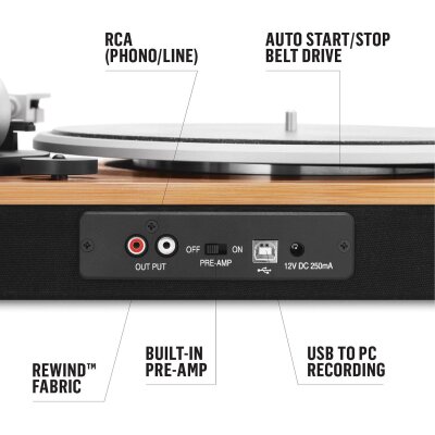 USB-Plattenspieler House of Marley Stir It Up,Phono/Line, 33/45, GEPRÜFT - GUT