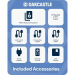 Regal Lautsprecher Aktiv HDMI, BT, Paar Oakcastle BK100 Weiss WIE NEU