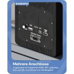 Regal Lautsprecher Aktiv HDMI, BT, Paar Oakcastle BK100 Schwarz WIE NEU