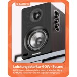 Regal Lautsprecher Aktiv HDMI, BT, Paar Oakcastle BK100 Schwarz WIE NEU