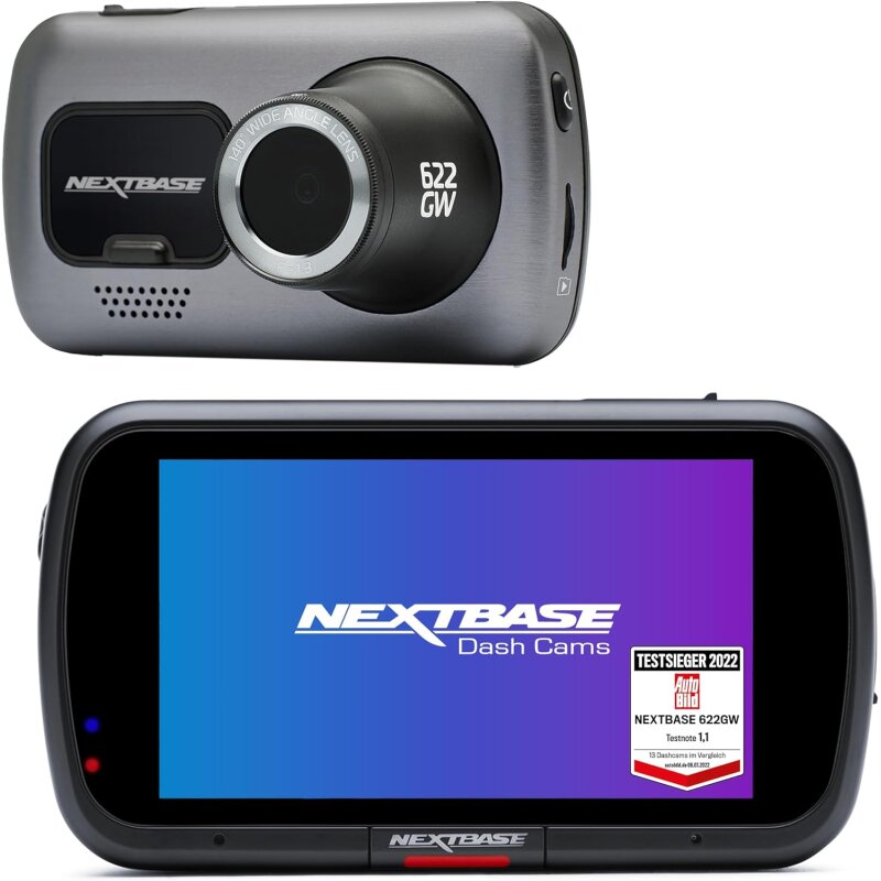 Dashcam 4k, Silber 3 Zoll HD IPS Touchdisplay,Nextbase 622GW, E-DEFEKT  1