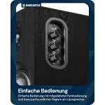 Regal Lautsprecher Aktiv HDMI, BT, Paar Oakcastle BK100 Schwarz GEPRÜFT