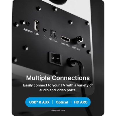 Lautsprecher Aktiv 1 Paar klein BT HDMI, PC Majority D50X...