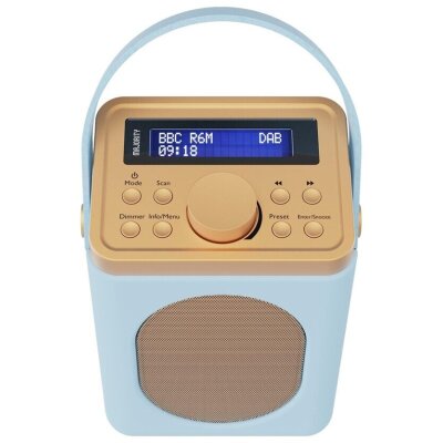 Retro Küchenradio DAB, hellblau, Wecker, Majority Little Shelford, GEPRÜFT - GUT