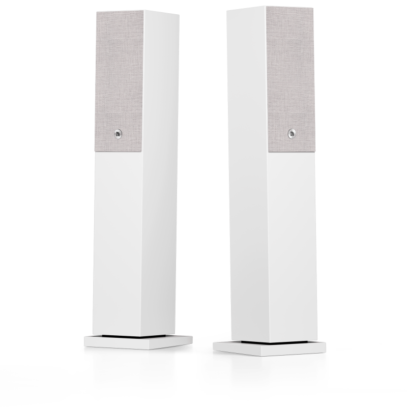 Aktive WLAN Standlautsprecher, 1 Paar, AudioPro A38W, HDMI, AirPlay2, Weiss, NEU