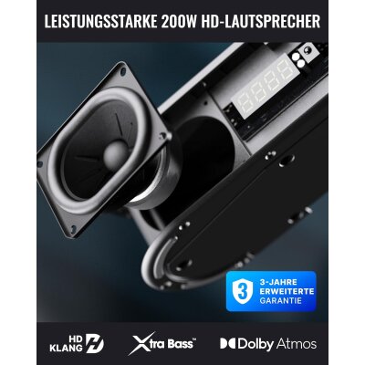 Soundbar Atmos+Wireless Subwoofer 2.1, Majority Bowfell Axis Atmos,GEPRÜFT - GUT