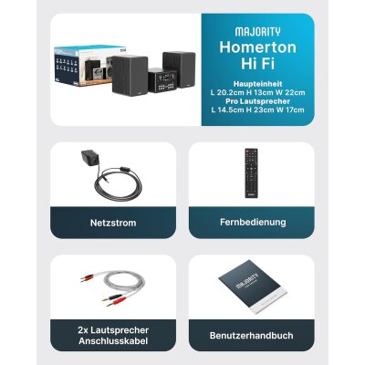 Internetradio Stereoanlage mit CD, DAB, Majority Homerton...