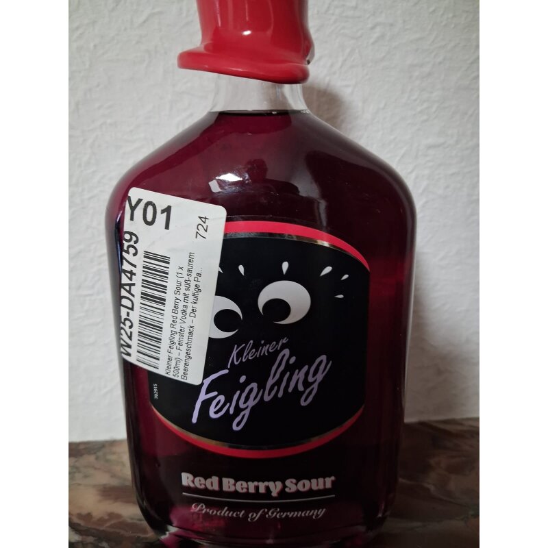 Kleiner Feigling Red Berry Sour Likör, 5x 0,5L Flaschen, 15% vol., NEU