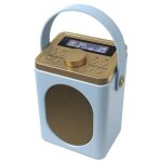 Retro Küchenradio DAB, hellblau, Wecker, Majority Little Shelford, WIE NEU