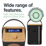 Retro Küchenradio DAB, Wecker, Majority Little Shelford Cream, GEPRÜFT - GUT