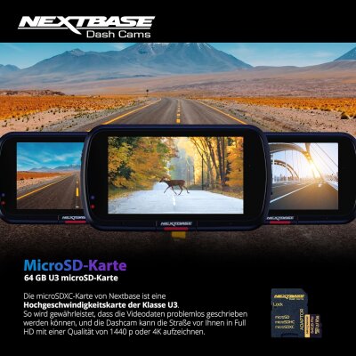 Nextbase Dashcam U3-Ultrahochgeschwindigkeitskarte 64GB Speicherkarte WIE NEU