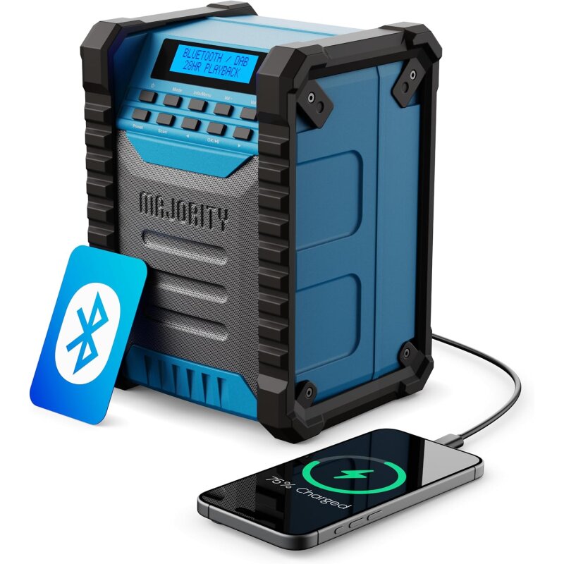 Akku Baustellenradio, Powerbank, DAB+,robust,BT, Majority Landbeach, WIE NEU