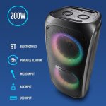 Akku Karaokebox, Bluetooth 5.3, 200W, TWS,RGB-Licht, NGS Wild Temper,BESCHÄDIGT