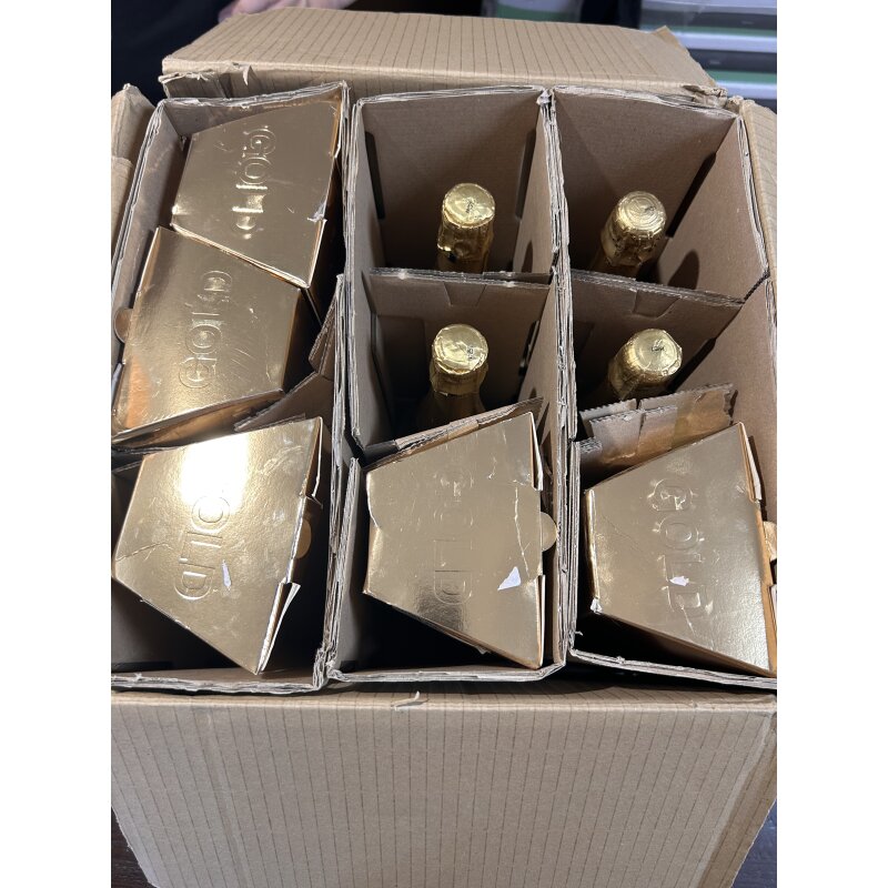 Österreich Gold Sekt, 9x 0,75L, 23K Blattgold, trocken, 9,5% Vol., NEU