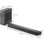 3.1 Soundbar Subwoofer Dolby Atmos HDMI ARC WLAN Philips TAB8507, opt. MANGEL