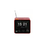 ELAC DAB+ Radiowecker RD 100 Klappzahlen, Bluetooth,18W Flip-Clock, Rot, WIE NEU