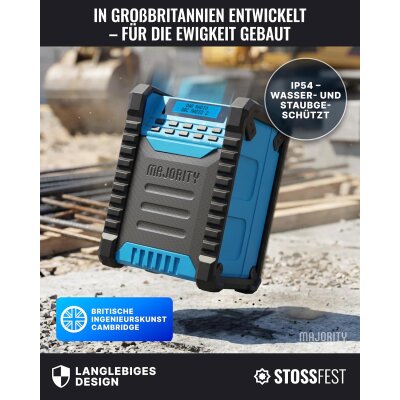 Baustellenradio, Powerbank, DAB+,robust,BT, Majority Landbeach, MANGEL