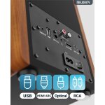 Aktiv Regallautsprecher, Paar,Braun, BT,HDMI, MAJORITY D100,GEPRÜFT - Akzeptabel