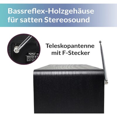 Internetradio WLAN XORO DAB 700 IR, Spotify Bluetooth 2x10W GEPRÜFT NEUTRAL